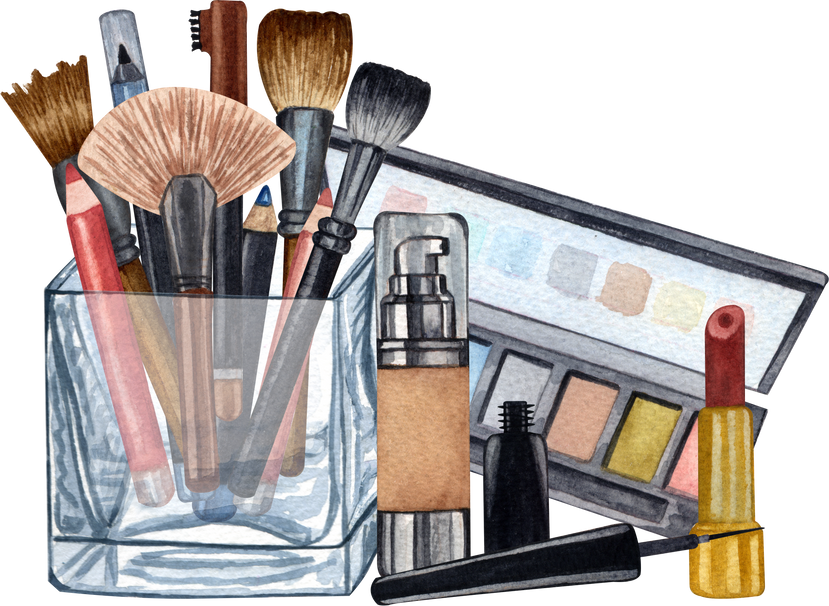 Makeup Products Illustration