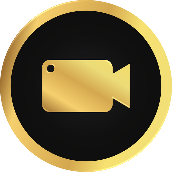 Gold Video Recording Icon