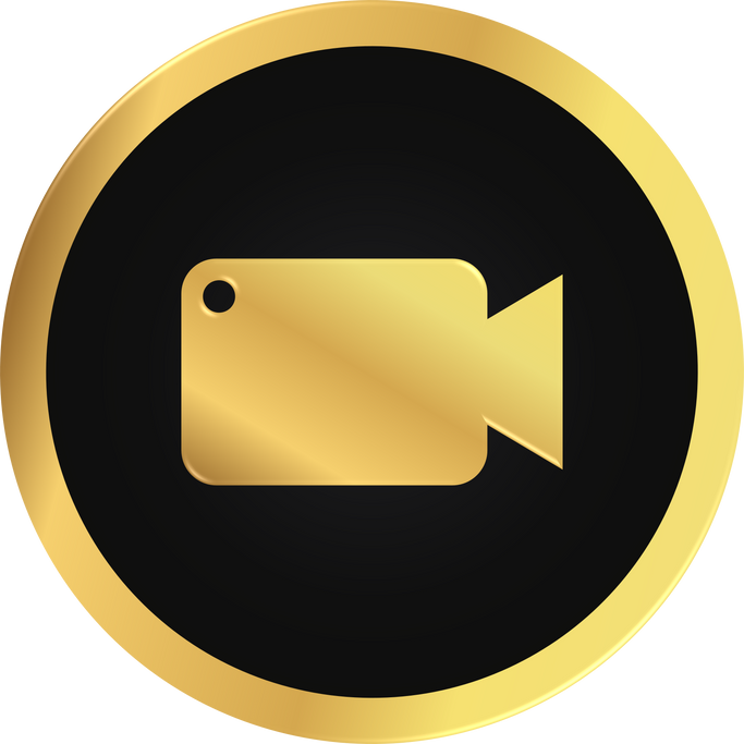 Gold Video Recording Icon